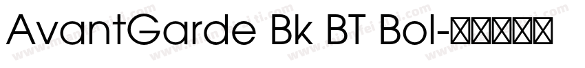 AvantGarde Bk BT Bol字体转换